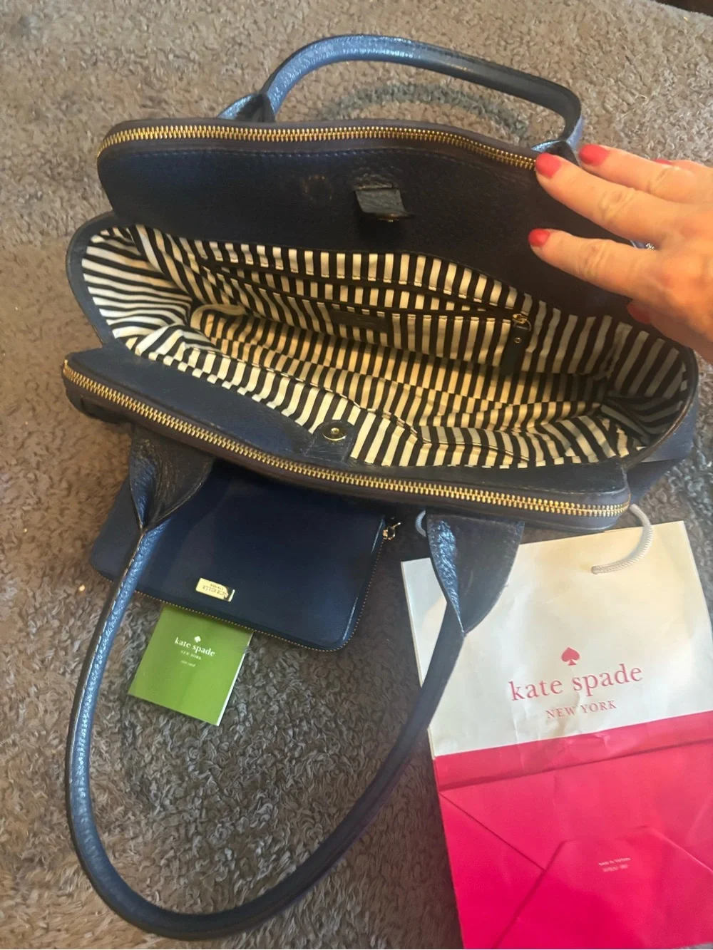 kate spade pebbled leather
